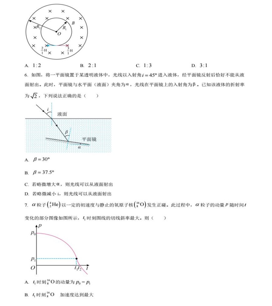 河南2024年1月高三九省联考物理试题及答案