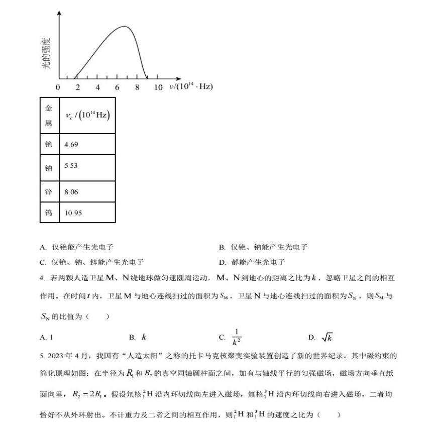 河南2024年1月高三九省联考物理试题及答案